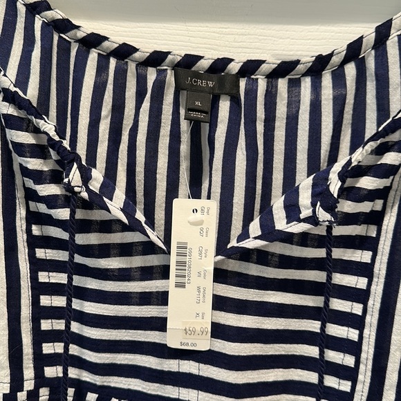 J Crew Pinstripe Dress Size XL NWT - Picture 2 of 3
